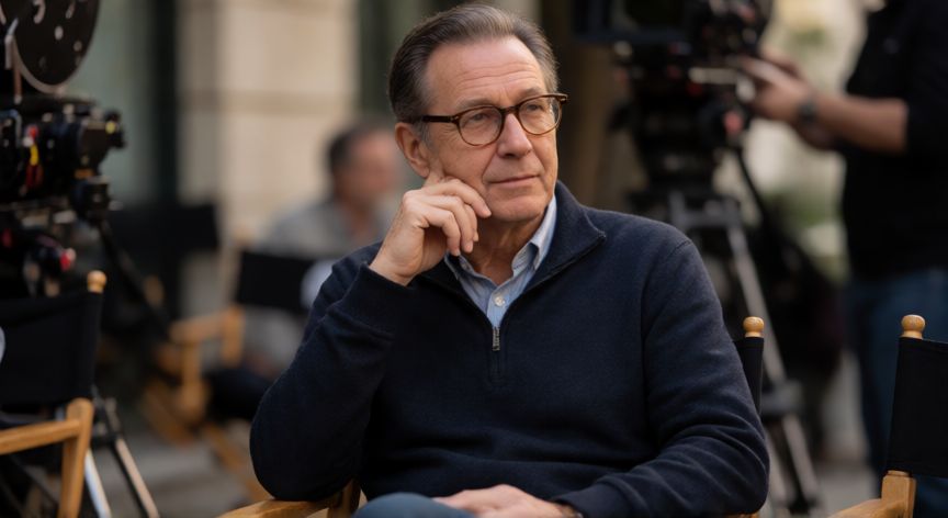 que ocurrió el 03 de enero, Director de cine en un set de rodaje con expresión seria y profesional