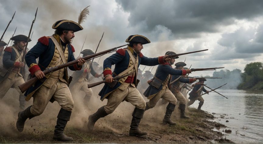 que ocurrio el 07 de agosto de 1819, Recreación histórica de la Batalla del Lake en 1819 con soldados independentistas