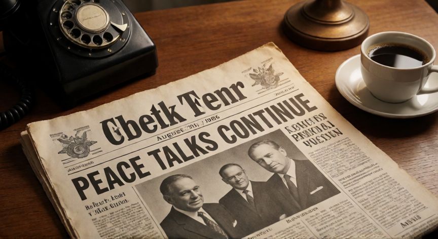 qué ocurrió el 30 de agosto de 1986, Periódico antiguo de 1986 sobre escritorio con teléfono