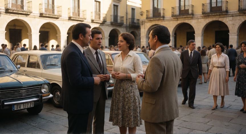 que ocurrio el 4 de diciembre de 1977 en andalucia, Vida cotidiana en una plaza de Andalucía durante la Transición Española en 1977