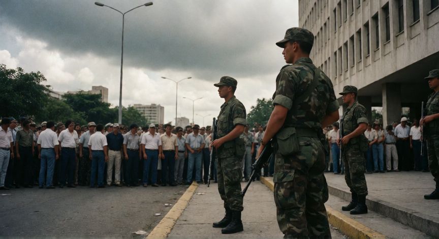 que ocurrió el 4 de febrero de 1992 en venezuela, Soldados venezolanos en Caracas durante los acontecimientos del 4 de febrero de 1992