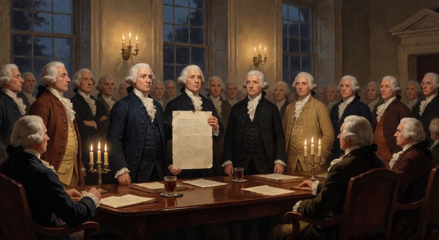 qué ocurrió el 4 de julio de 1776, Debate histórico del Congreso Continental firmando la Declaración de Independencia