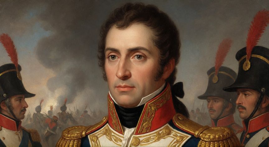 que ocurrio el 5 de julio de 1811 en venezuela, Retrato histórico de Francisco de Miranda durante la Batalla de La Puente