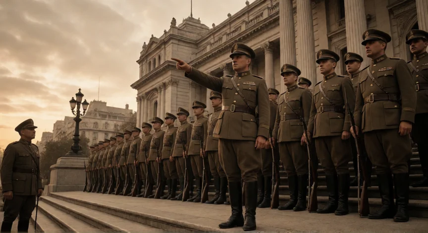 Oficiales militares argentinos en la Quinta de Olivos, septiembre de 1930