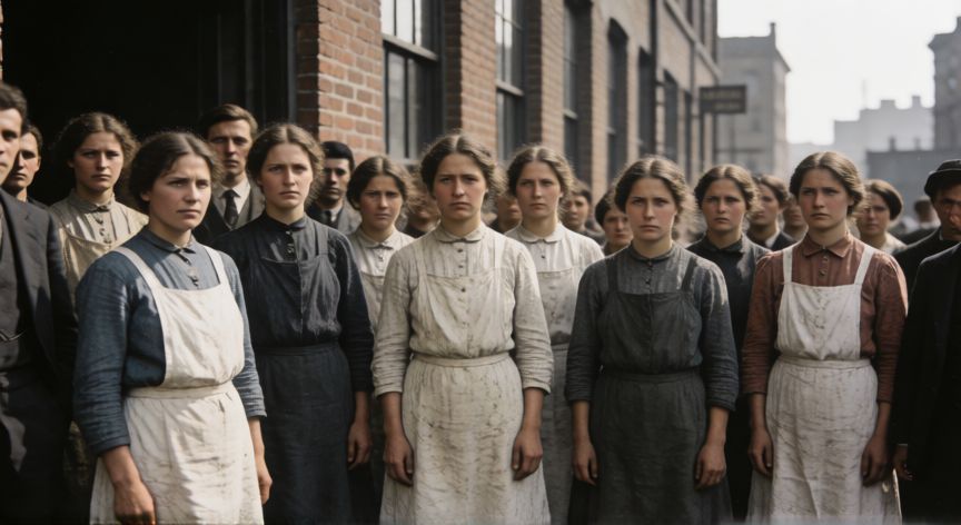 que ocurrio el 8 de marzo de 1908, Trabajadoras de fábrica en Nueva York a principios del siglo XX