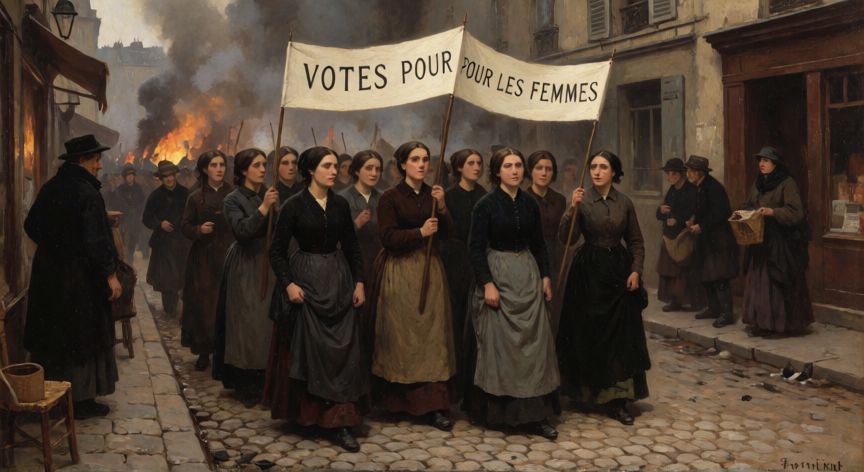 que ocurrio el 8 de marzo del 1857, Manifestación de trabajadoras textiles en París el 8 de marzo de 1857