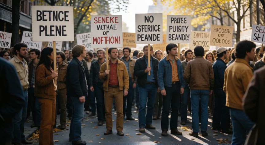 que ocurrió el 8 de octubre de 1967, Manifestación social en las calles durante la década de los años 60