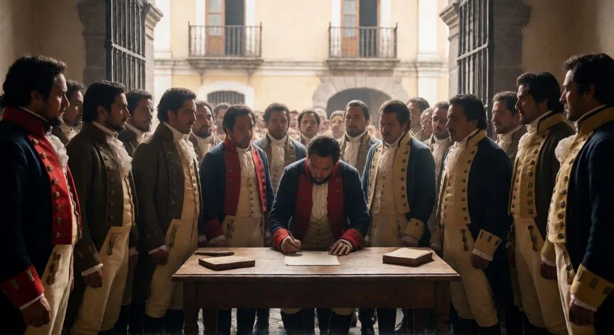 Recreación histórica del Cabildo Abierto en Quito el 10 de agosto de 1809