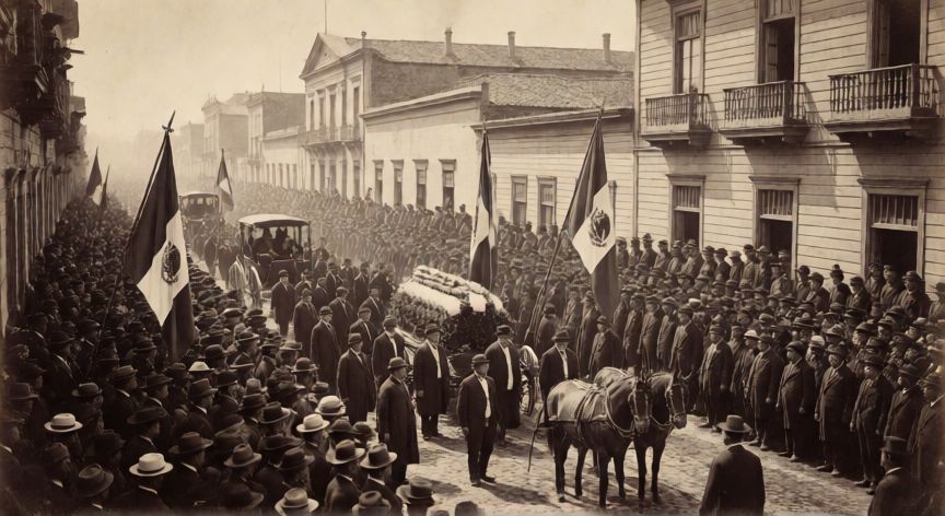 qué ocurrió tras la muerte de juárez, Procesión fúnebre de Benito Juárez en el siglo XIX