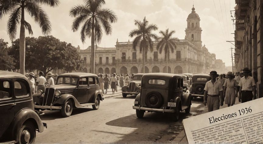que ocurrio un 20 de mayo en cuba, Calle de La Habana en la década de 1930 durante el período de Batista