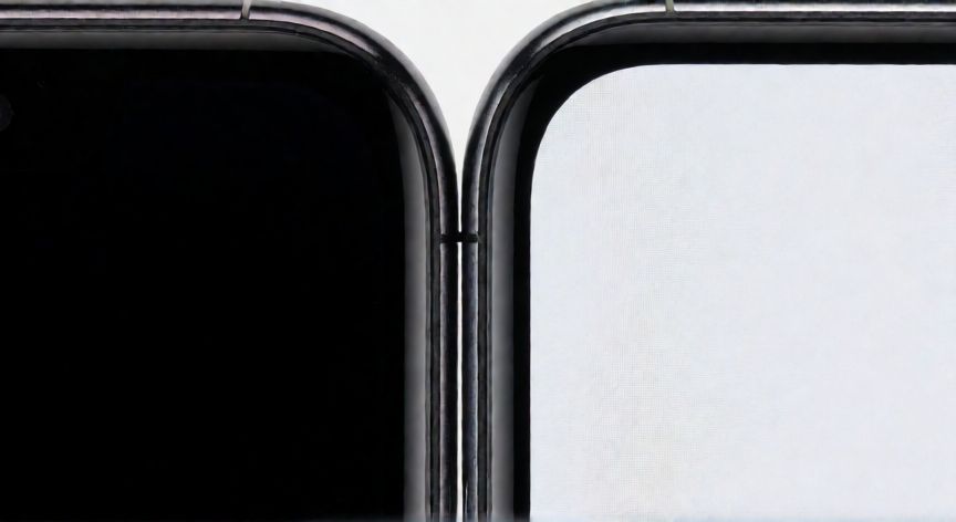 Comparación macro de bordes de pantalla OLED y LCD In-Cell