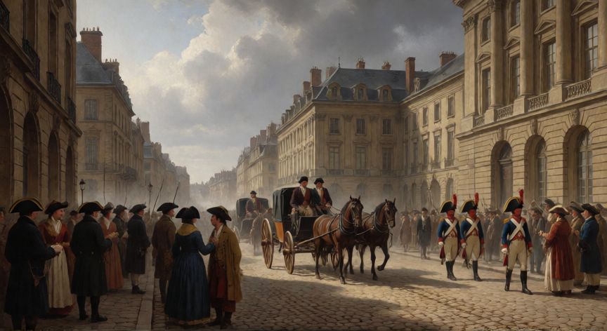 que paso 20 de julio de 1810, Escena de calle europea con soldados y civiles en 1810 durante la era napoleónica