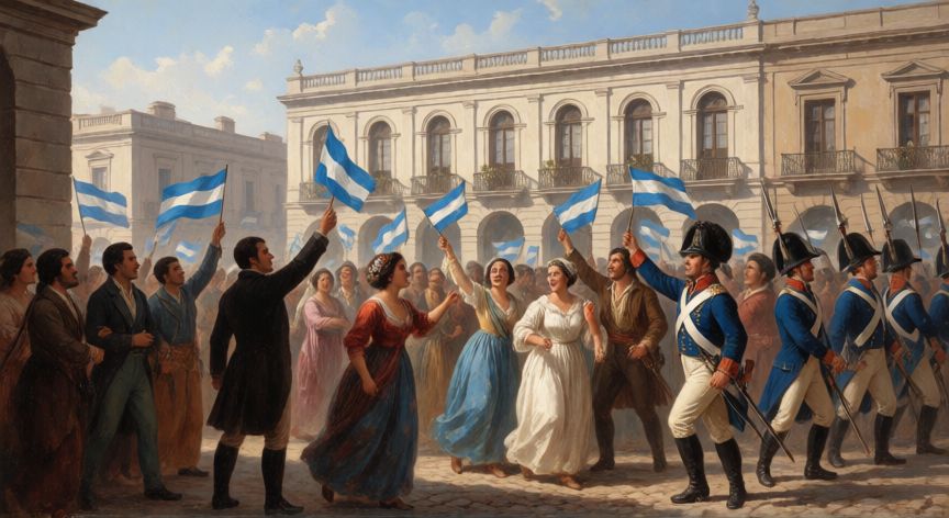 que paso 25 de mayo de 1810, Celebración popular en la Plaza de Mayo durante la Revolución de Mayo de 1810