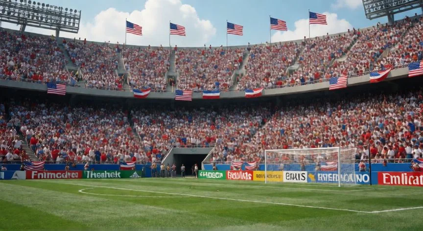 Rose Bowl de Pasadena lleno durante la final del Mundial de 1994 entre Brasil e Italia