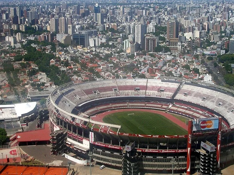 que paso 32 años atras en el mundial con argentina, Vista aérea del Estadio Monumental de Buenos Aires, sede de la clasificación al Mundial de 1994