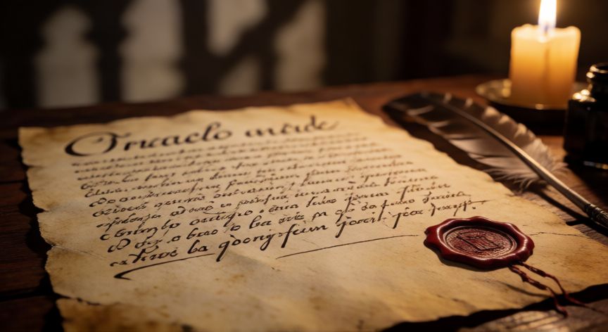 que paso 9 de julio 1816, Documento histórico del Acta de la Independencia sobre mesa de madera