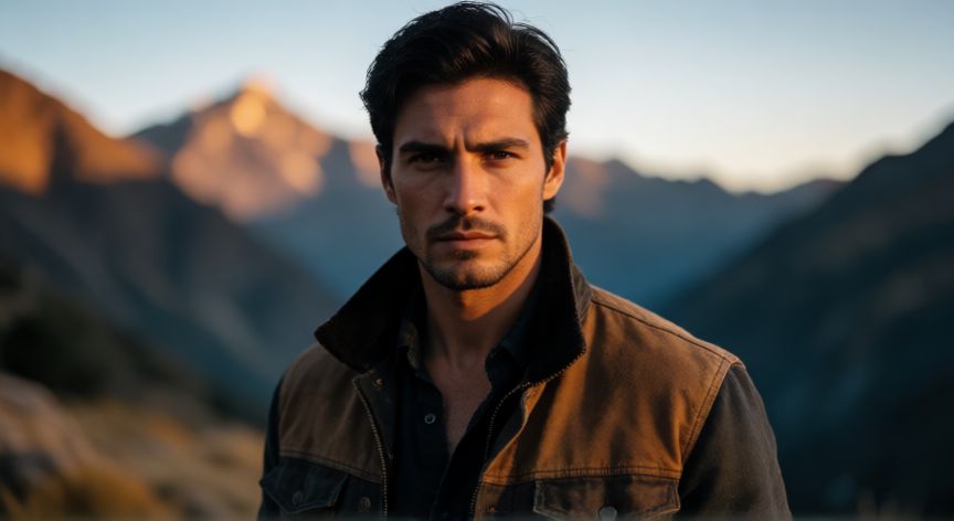 que paso bella luz letra, Retrato del cantante Jorge Luis Benavides de Bella Luz con fondo de montañas andinas