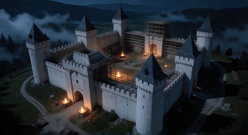 que paso despues de juego de tronos, Construcción del Muro en el norte de Westeros