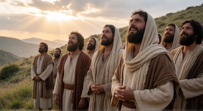 que paso despues de que jesus resucito, Discípulos contemplando la ascensión de Jesús en el Monte de los Olivos