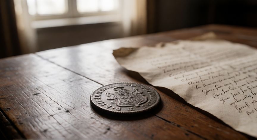 que paso el 5 de julio de 1811, Moneda española antigua y documento histórico de la época borbónica