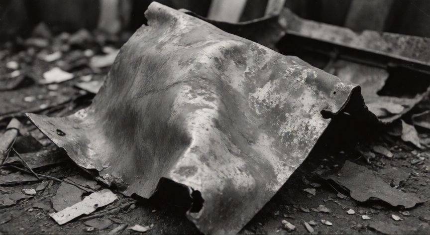 que paso el 6 de agosto de 1945, Fragmento de estructura metálica fundida por la explosión atómica en Hiroshima