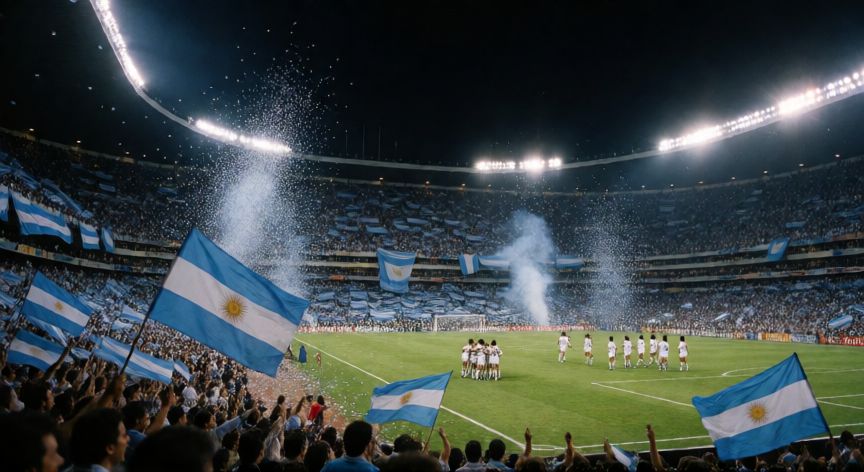 que paso hace 32 años en el mundial con argentina, Festejo de la selección argentina tras ganar el Mundial de México 1986 en el Estadio Azteca