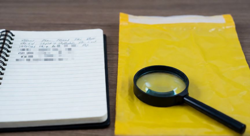que paso realmente con marta del castillo, Kit de investigación forense sobre una mesa de madera