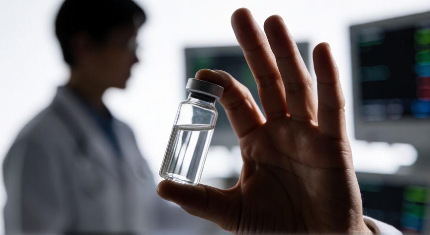 que paso realmente con michael jackson, Vial de medicamento con monitores médicos de fondo