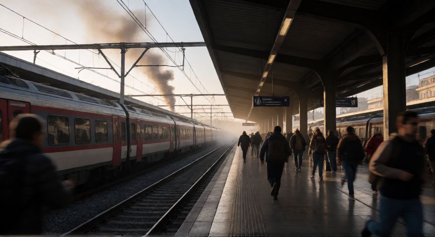que paso realmente en el 11m, Escena caótica en una estación de tren de Madrid durante los atentados del 11-M