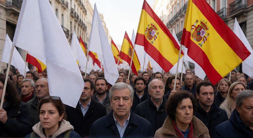 que paso realmente en el 11m, Multitud en las calles de Madrid mostrando solidaridad tras los atentados del 11-M