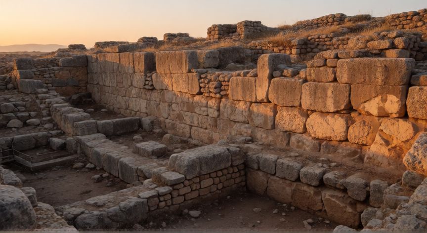que paso realmente en troya, Ruinas arqueológicas de Troya mostrando daños por fuego en las murallas antiguas