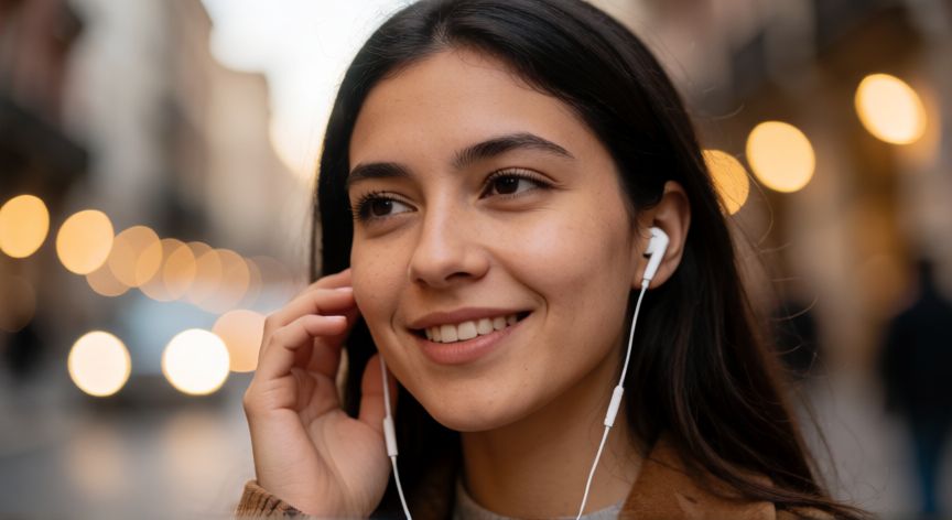 que paso rosalia con argentina, Fan argentina escuchando música con auriculares