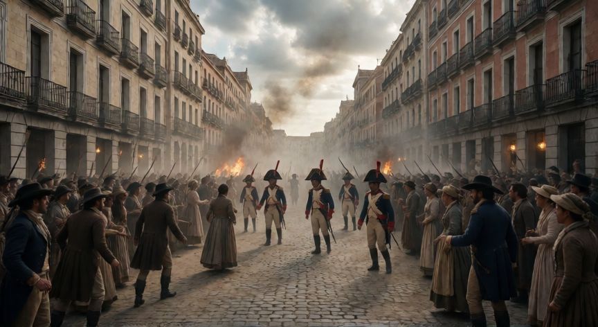 que paso un 2 de mayo, Recreación histórica del levantamiento popular en Madrid el 2 de mayo de 1808