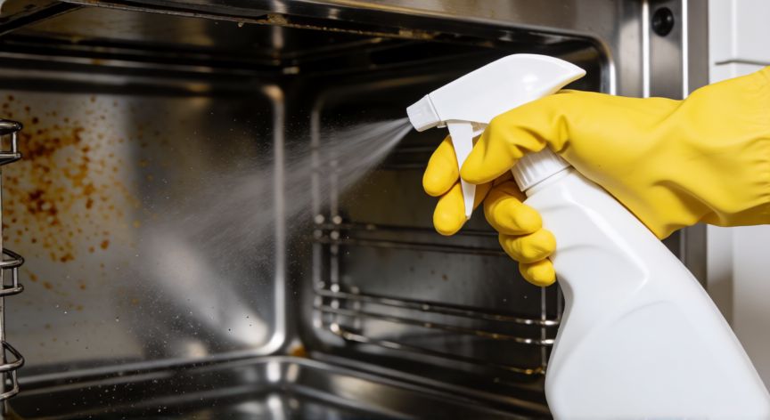 que producto es mejor para limpiar el horno, Limpiando el horno con un spray desengrasante