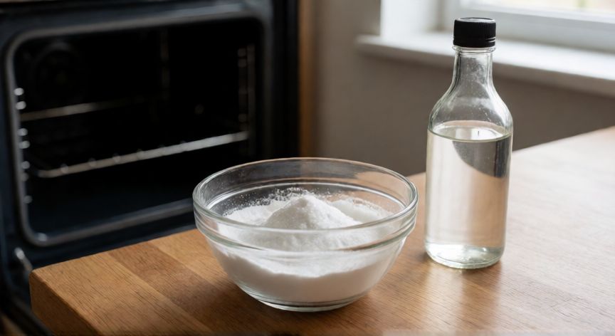 que producto es mejor para limpiar el horno, Mezcla de bicarbonato y vinagre para limpieza natural