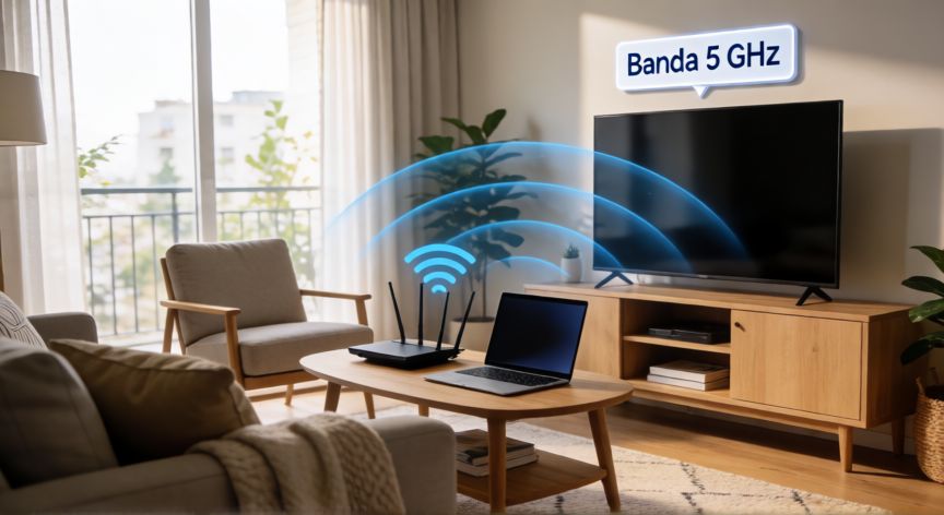 que significa tecnología wifi 5, Casa conectada con red inalámbrica WiFi 5 en la banda de 5 GHz
