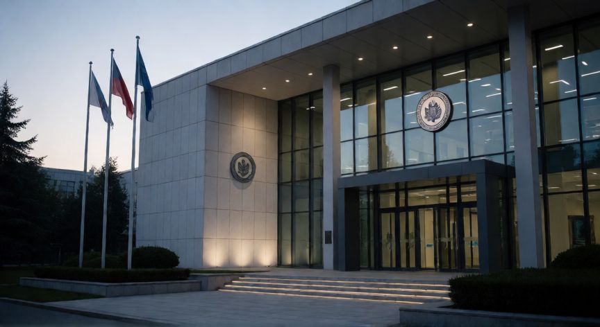 que son facultades cambiarias, Edificio de un banco central asociado a las facultades cambiarias