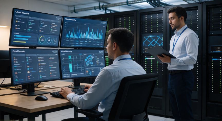 que tecnología elimina los costos de mantenimiento, Centro de datos con monitoreo en la nube y ciberseguridad activa