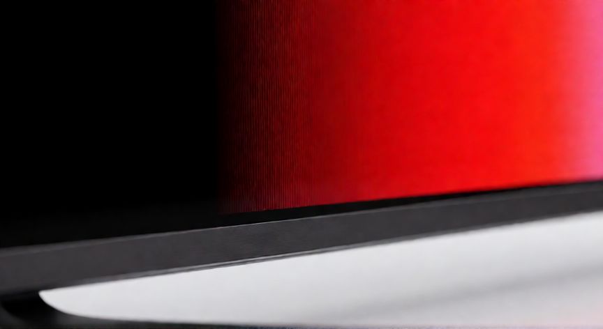 Detalle de píxeles en una pantalla de televisión mostrando tecnología OLED