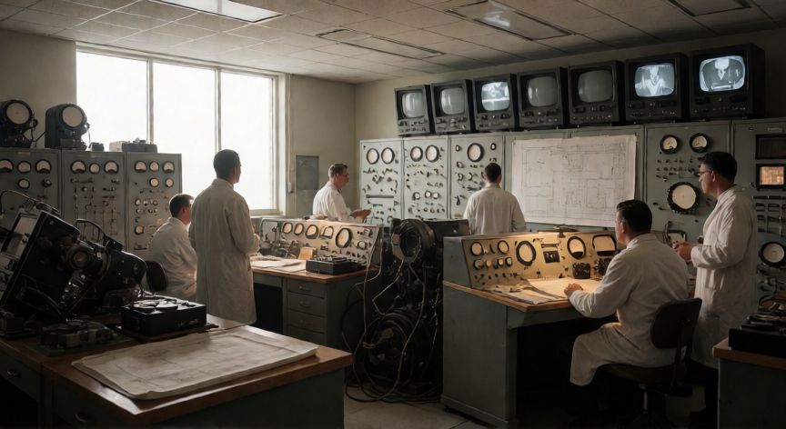 que tecnologia habia en los años 60, Tecnología científica y de ingeniería de los años 60 con consolas analógicas y equipos de medición