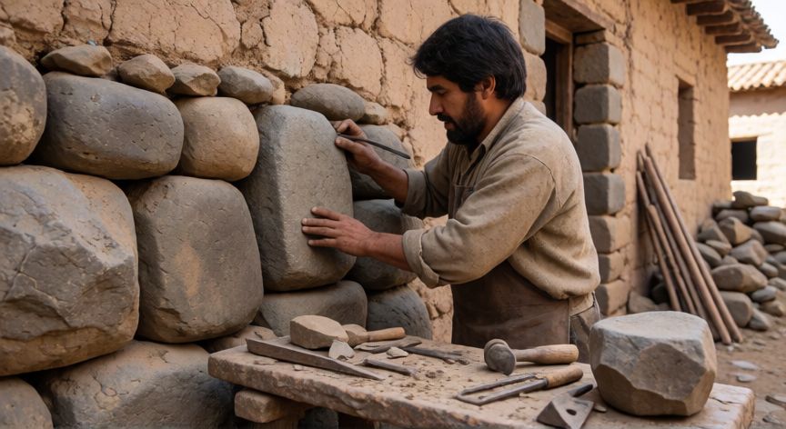 qué tecnología inca se utiliza actualmente, Arquitectura inca de piedra encajada sin mortero en obra tradicional andina