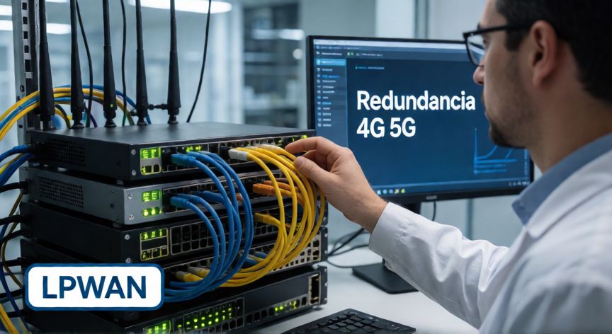 que tecnologia se utiliza para garantizar la conectividad de las 8217 unidades medicas, Infraestructura de red con routers y antenas para garantizar conectividad médica continua