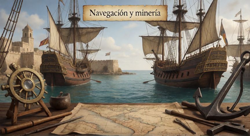 qué tecnología trajeron los españoles, Tecnologías navales, cartográficas y mineras españolas durante la expansión colonial
