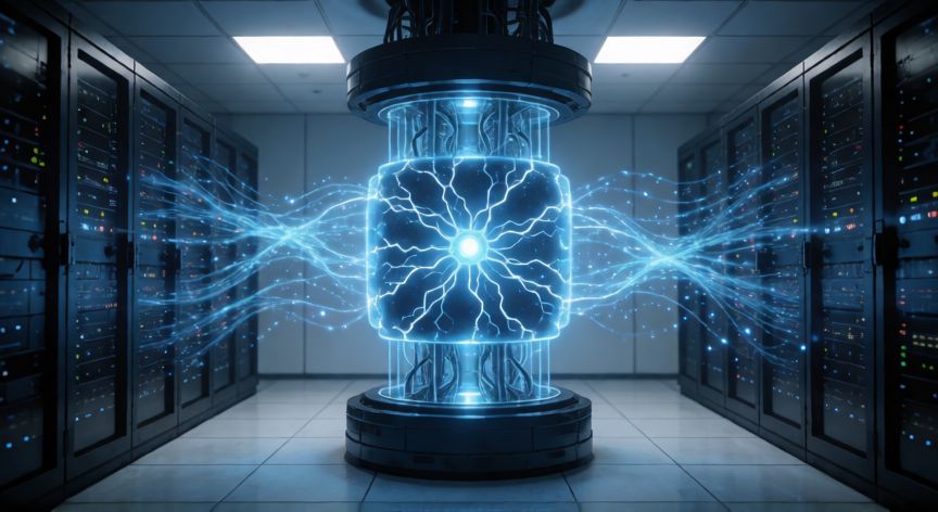 qué tecnología usa chatgpt para funcionar, Red neuronal brillante que representa la tecnología de modelos de lenguaje de ChatGPT