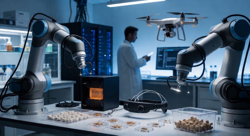 que tecnologia usa tony stark, Laboratorio real con robótica, IA, drones y nanotecnología avanzada