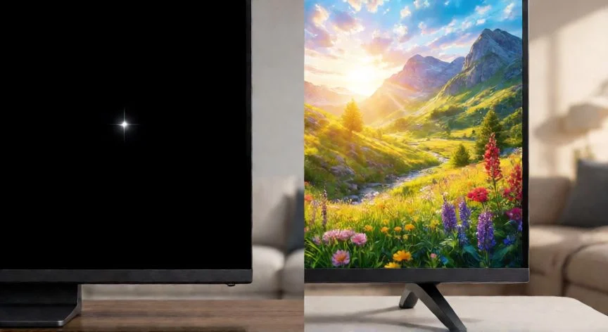 Comparativa visual de calidad de imagen entre pantallas OLED y QLED