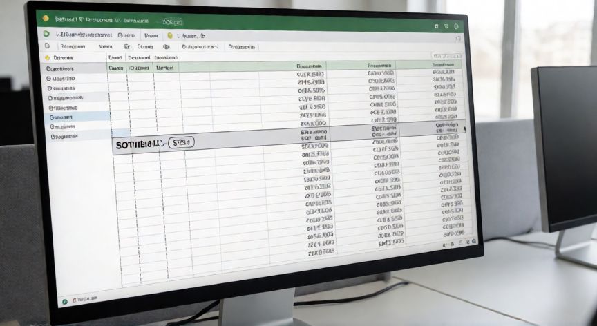 subtotales en excel 9, Hojilla de cálculo Excel con filas de subtotales resaltadas en gris y datos agrupados por departamento